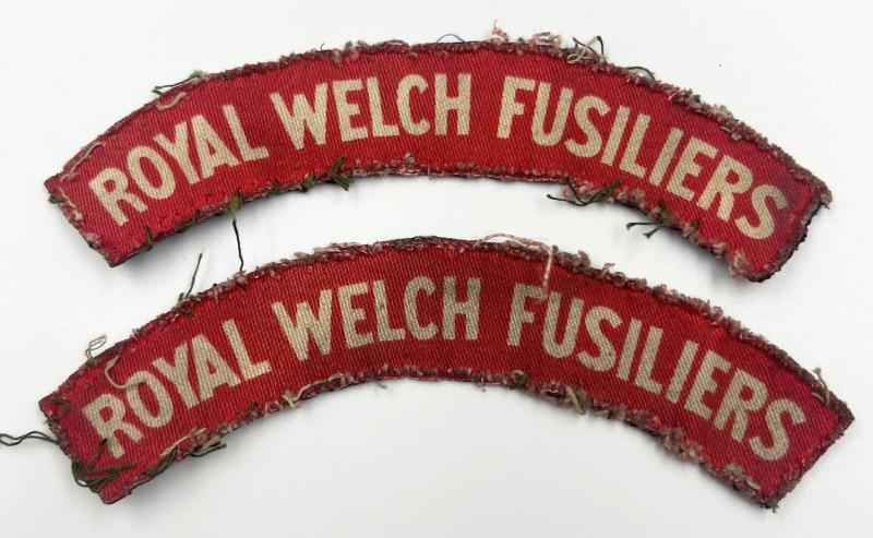 WW2 Royal Welch Fusiliers Shoulder Titles