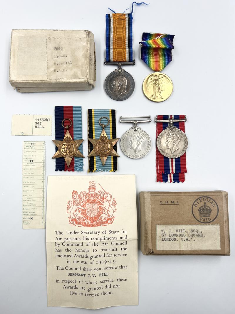 WW2 Air Crew Europe Killed In Action Family Medal Group