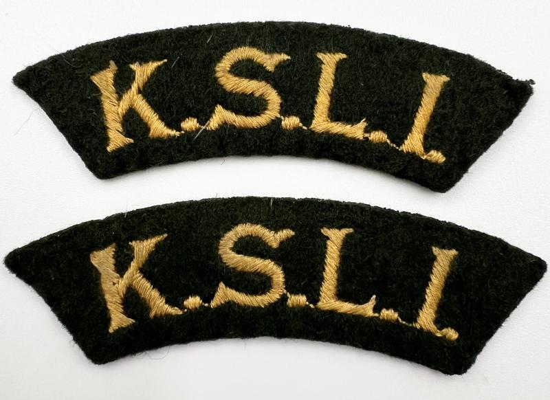 WW2 1st Battalion King's Shropshire Light Infantry Shoulder Titles