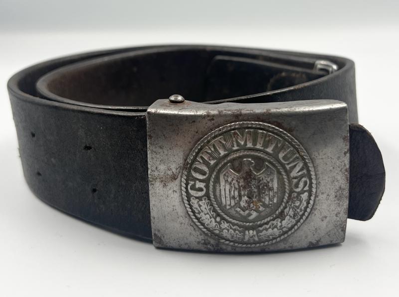 WW2 German Heer Belt, Buckle & Tab Set
