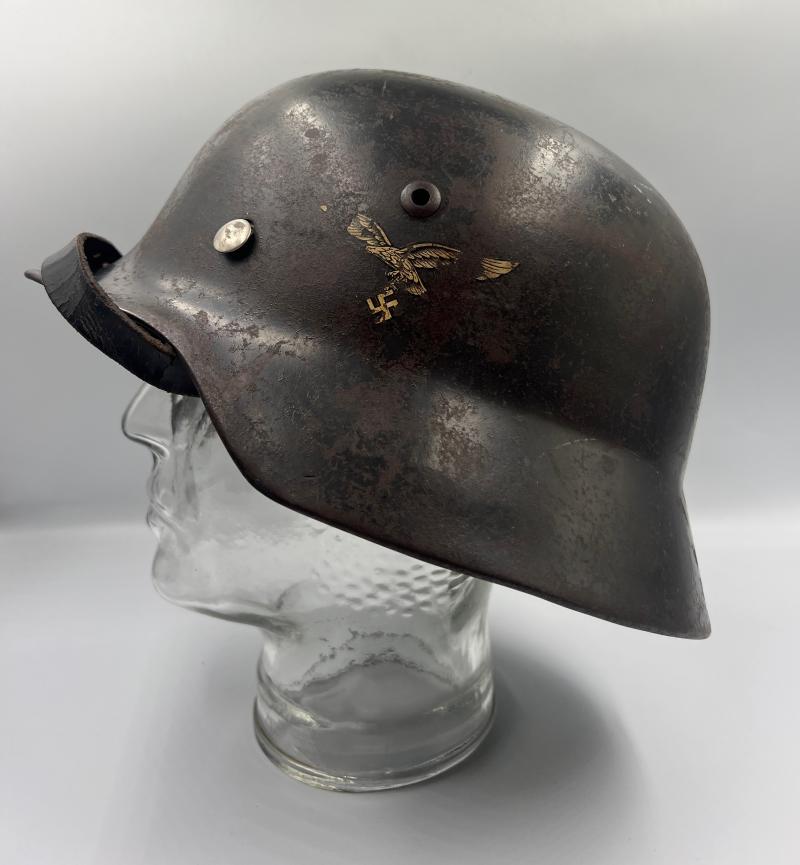 WW2 German M35 Luftwaffe Double Decal Steel Helmet