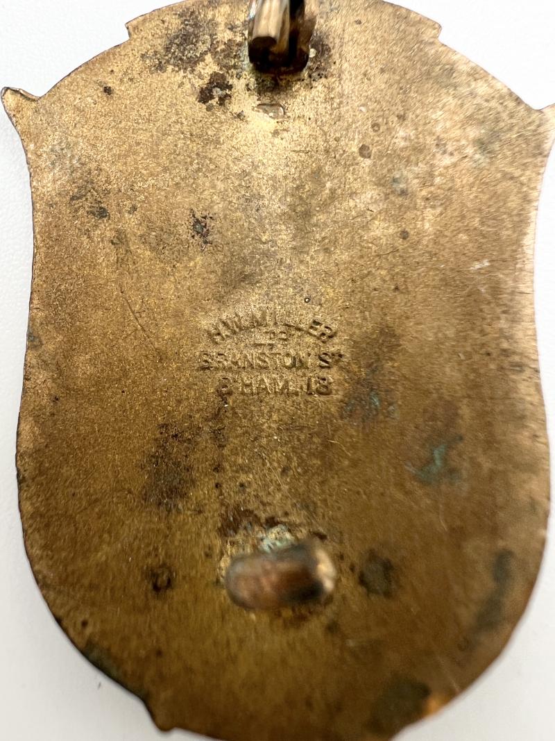 WW2 Free Czechoslovak Army Enamel 2 PESI PLUK (Infantry Regiment) 1940 Badge