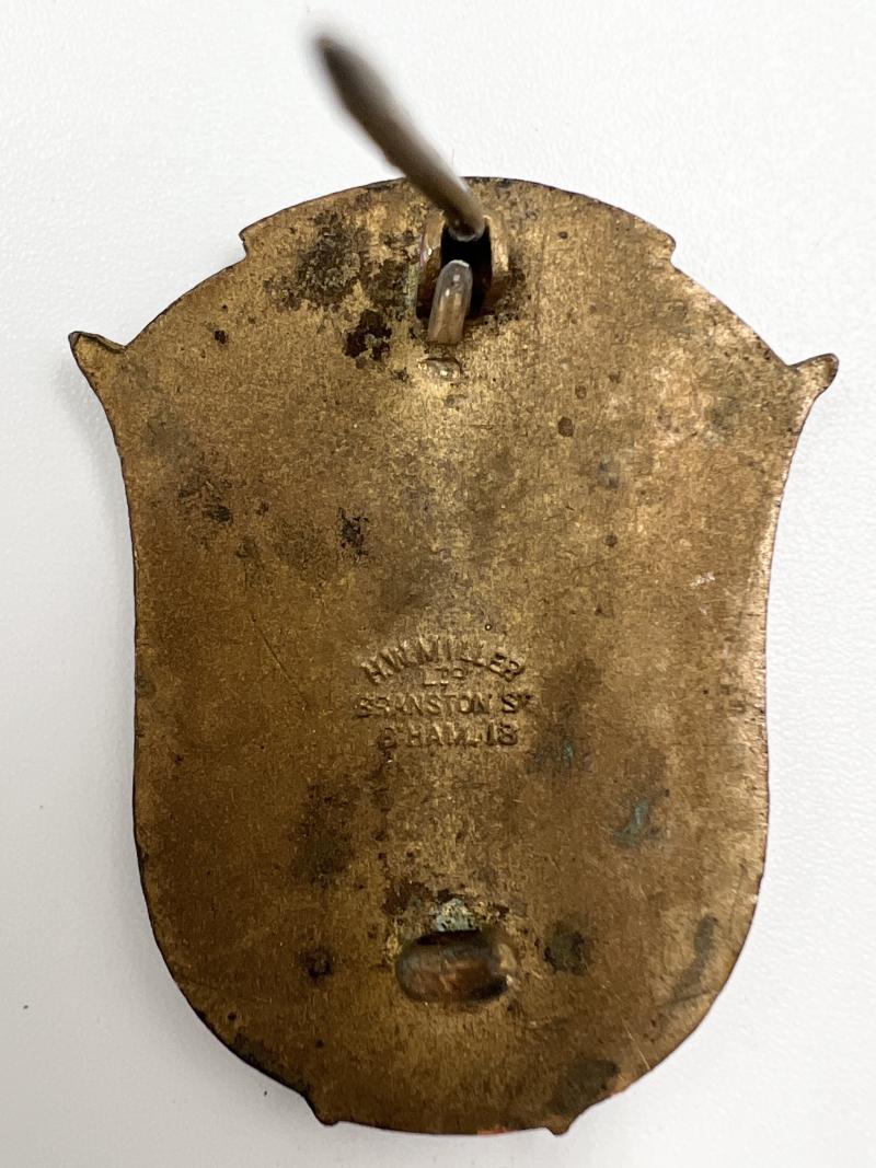 WW2 Free Czechoslovak Army Enamel 2 PESI PLUK (Infantry Regiment) 1940 Badge