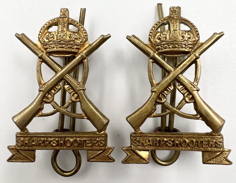 3rd County of London Yeomanry Sharpshooters Collar Badges