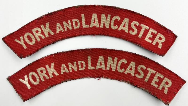 WW2 York & Lancaster Regiment Shoulder Titles