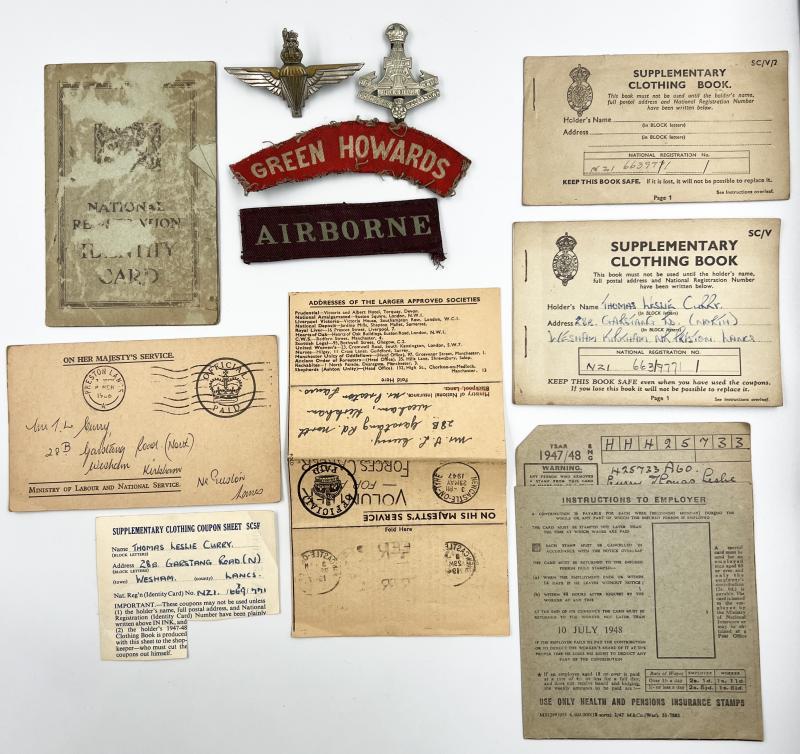 WW2 Airborne Insignia Paperwork Group