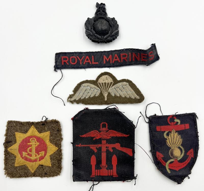 WW2 Royal Marines Insignia Lot