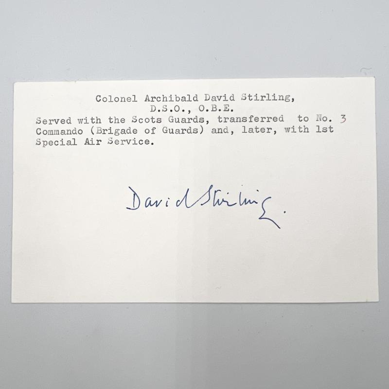 David Stirling Autograph