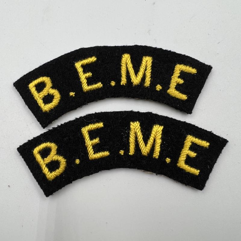 WW2 Burma Electrical & Mechanical Engineers Shoulder Titles