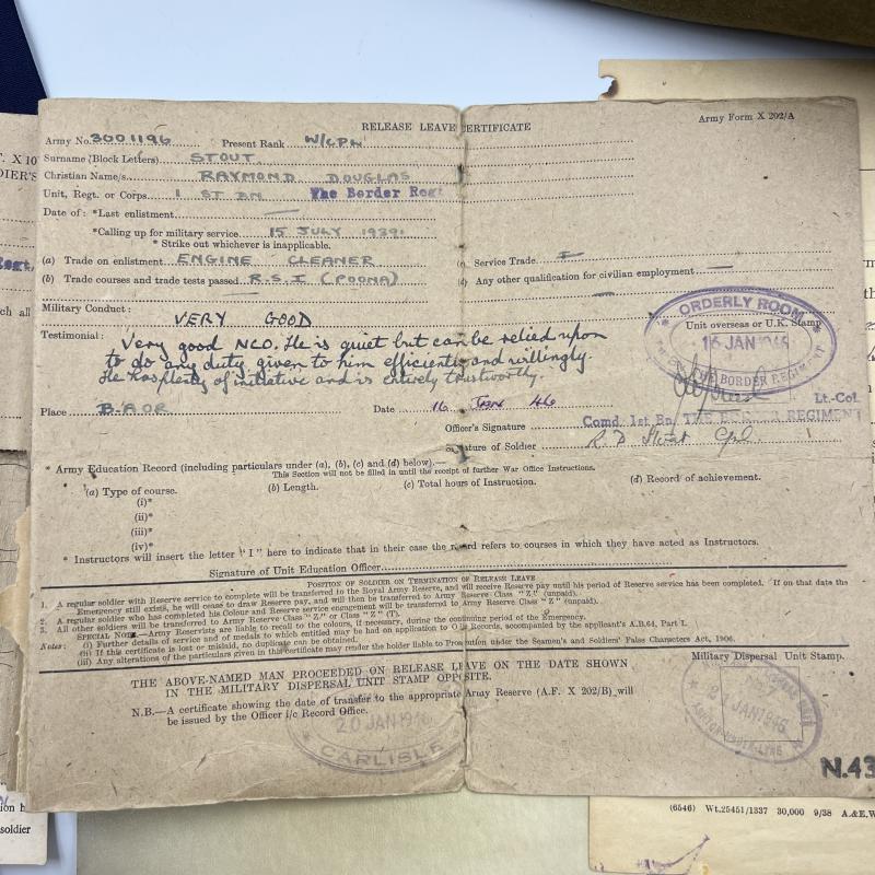 WW2 1st Battalion Border Regiment Group