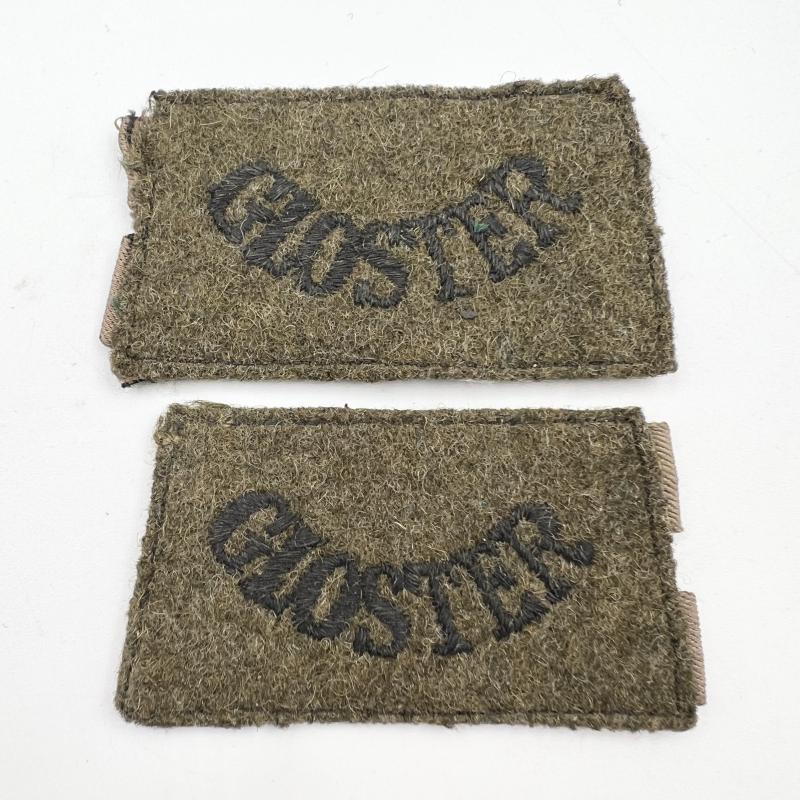 WW2 Gloucestershire Regiment Slip On Shoulder Titles