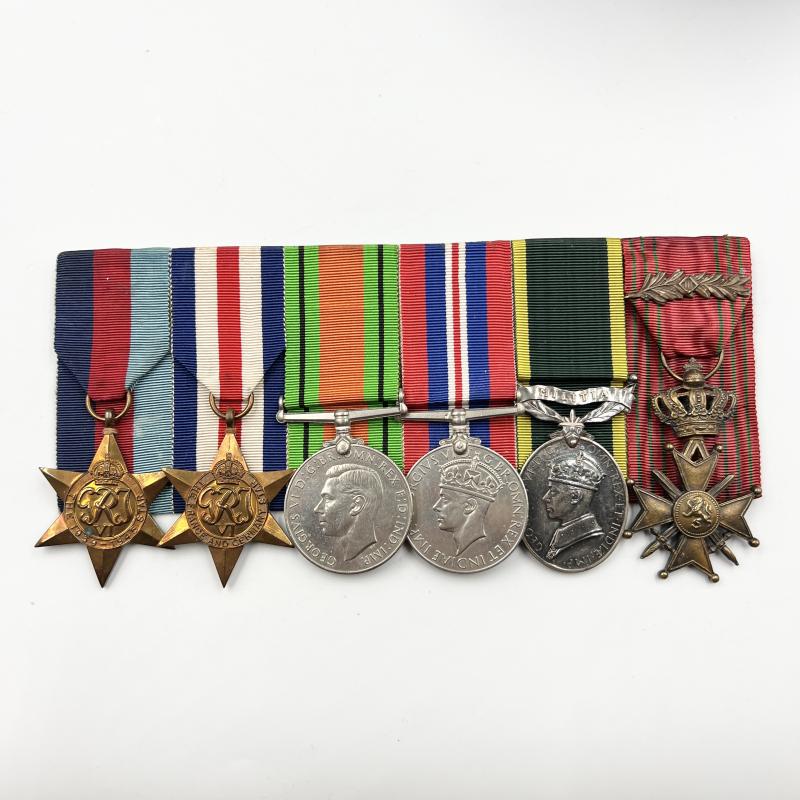 WW2 Efficiency Medal Militia / Croix De Guerre 1940 Medal Group